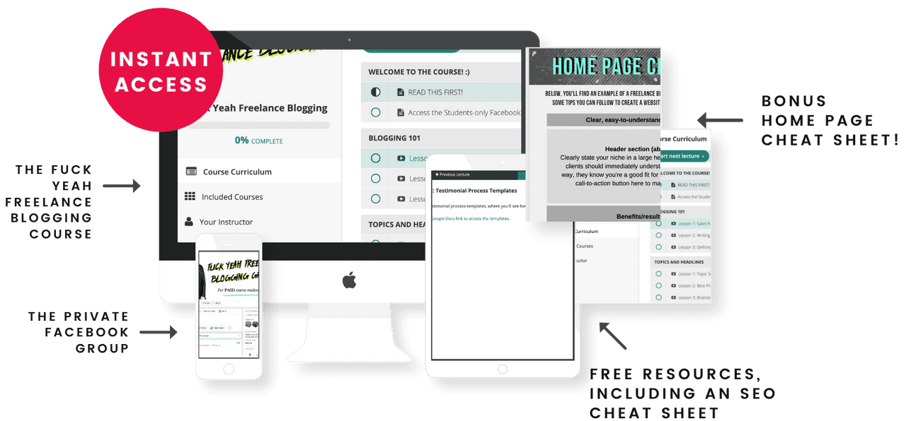 f yeah freelance blogging course